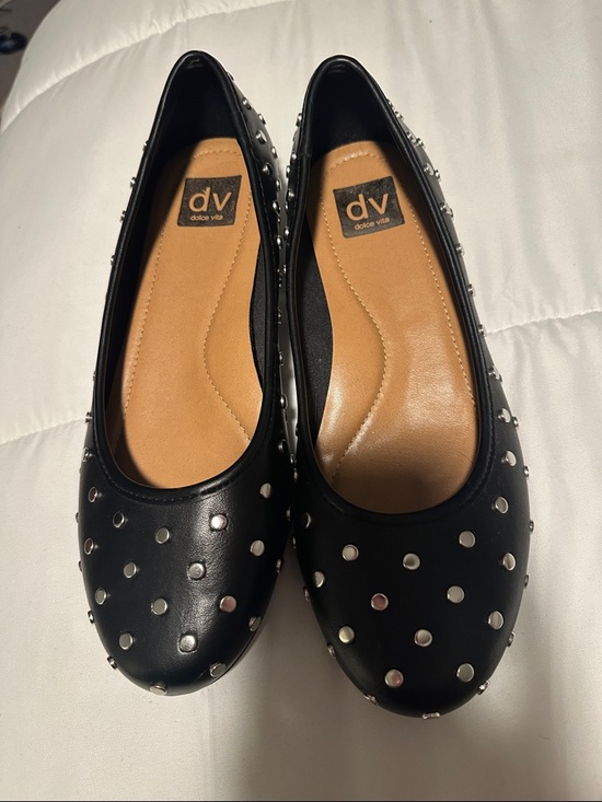 Dolce Vita Shoes - NWOT- Dolce Vita Black Ballet Flats with Silver Studs